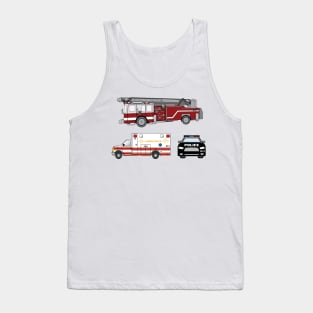 Emergency Vehicle Stickers Tank Top